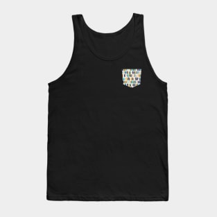 Pocket - PILLS BLUE OCRE WHITE BG Tank Top